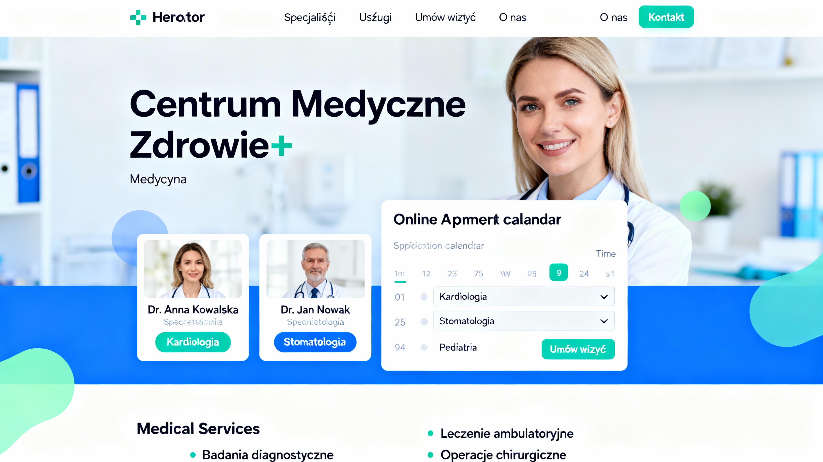 Strona dla centrum medycznego